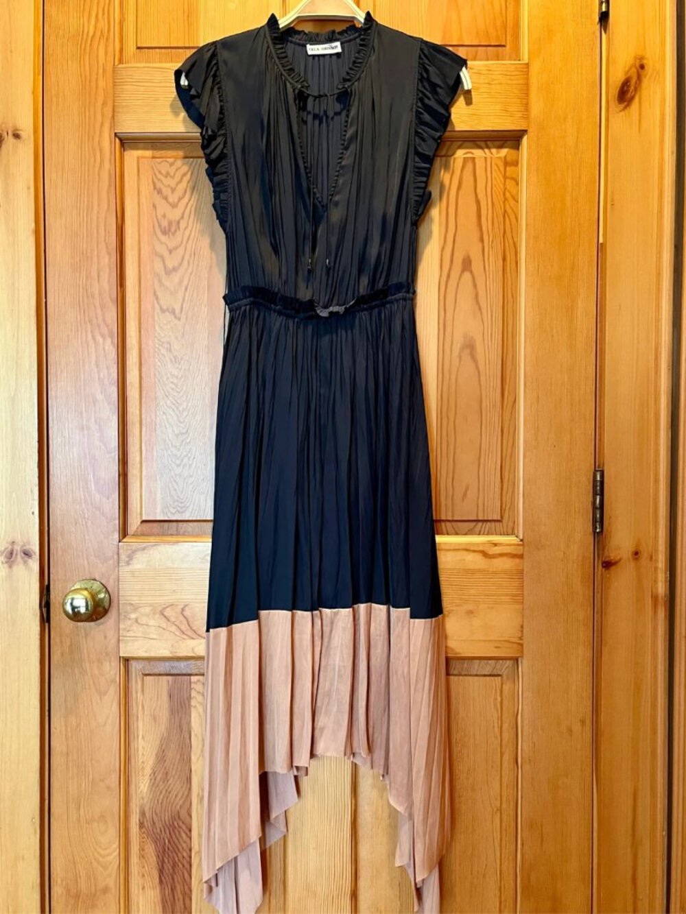 Ulla Johnson Pleated Satin Midi Dress